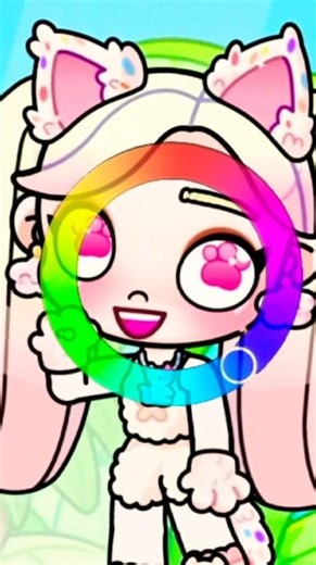 Color Wheel Trend in Avatar world with PinkCat #avatarworld #tocaboca #fypviralシ #shorts