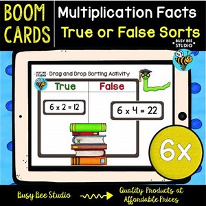Boom Cards Multiplication Facts Fluency True or False Sorts