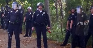 Disturbances lasted until early Sunday near Keene State College after an annual pumpkin festival erupted into mayhem and led to arrests, injuries and police in riot gear using tear gas