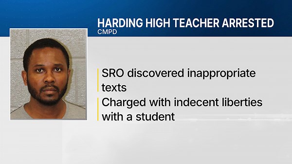 Charlotte teacher arrested, charged after reports of inappropriate messages to student