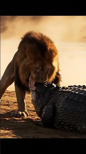 LION VS CROCODILE The Battle for the Riverbank!