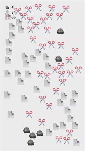 Rock vs Paper vs Scissors #rockpaperscissors #asmrvideos #simulationgame #asmrtiktok #challenge 36