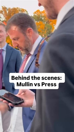 Between votes on the Senate floor, Capitol Hill reporters will often wait by the doors to talk to Senators. Here’s what that looked like today, when media asked me about the current shutdown fight, health care debate, and more. #news #politics | Senator Markwayne Mullin