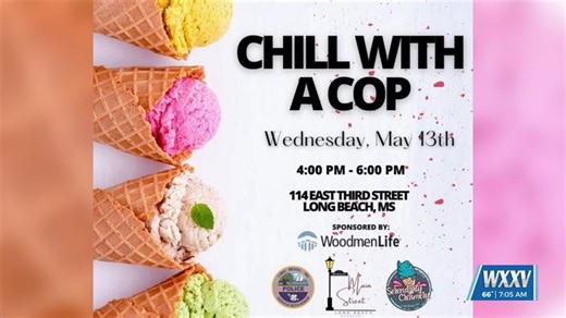 “Chill With a Cop” event brings Long Beach Community together over ice cream - WXXV News 25