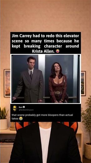 Jim Carrey had more bloopers than actual takes for this scene