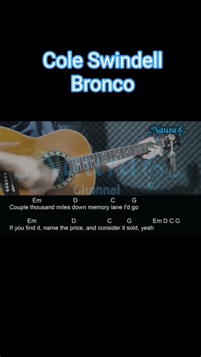 Cole Swindell - Bronco Guitar Chords Lyrics #shorts