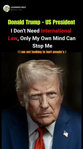 Sathish T N on Instagram: "US President Donald Trump has declared that international law does not bind him, claiming that his own moral compass is the sole restraint preventing him from launching attacks against other nations. When questioned by a New York Times reporter about what, if anything, limits his power to strike, invade, or coerce countries globally, Trump responded: "Yes, there is one thing. My own morality. My own mind. That's the only thing that can stop me." "I don't need internati