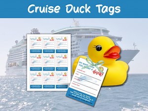 Cruise Duck Tags, Cruising Duck Tags Printable Instant Download, Cruise Vacation, Write on Yourself or Edit in Canva Template, DIY - Etsy