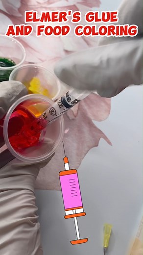 Elmer's Glue Food Coloring = DIY magic. ✨ Full tutorial coming your way! | LittleLee and Rose