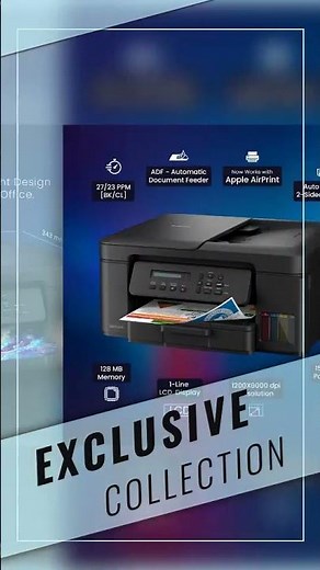 Brother Ink Tank DCP-T730DW (New Launch) WIFI Auto Duplex Color Multifunction Printer (Print Scan...