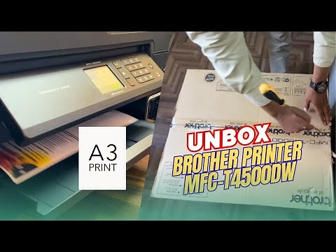 Brother MFC-T4500DW Unboxing & Print Quality Test | A3 Ink Tank All-in-One Printer Review 🔥