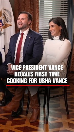 LARA TRUMP: "Usha once said that you did not know how to cook much before you met her: So what is the best and worst dish that you ever cooked for your wife?" JD VANCE: "The worst is very easy. Usha’s a vegetarian and I am not. So I'm like thinking to myself, what does a vegetarian eat...So I went to the grocery store. I got those crescent rolls. I rolled them out like into a pizza shape...It was disgusting. Like it was actually inedible.” “It's amazing that the relationship lasted because that