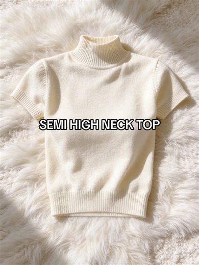 Semi High Neck Top for Women