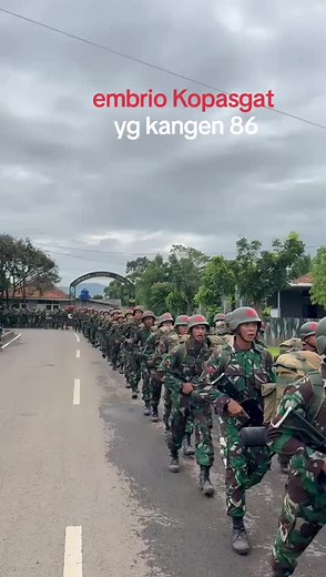 Military Procession of Kopasagat in Camouflage Uniforms