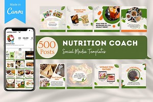 Nutrition Coach - Canva Template, a Social Media Template by Viral Content Design