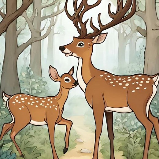 Dans sa maison un grand cerf (cerf cerf ouvre moi) - Comptine enfant et bébé