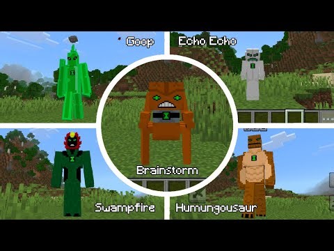 [2026] BEN 10 ALIEN FORCE & OMNITRIX Aliens/Enemies Minecraft Android MCPE (Addon Ben10 Omega Part1)