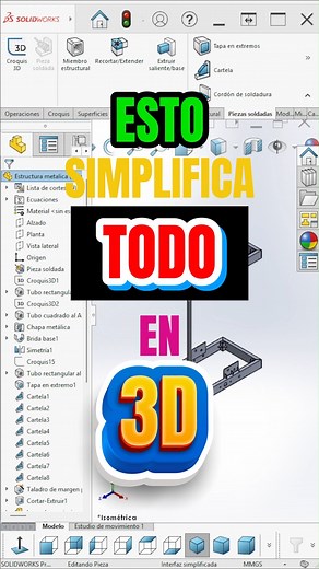 🔥 ¡Esto simplifica TODO en 3D! ¿Sientes que diseñar en SolidWorks es complicado y cada paso parece un laberinto? 😫 A muchos principiantes les pasa: crean croquis, extruyen, giran… pero el modelo no sale como imaginaban. La verdad es que el 3D no es difícil, solo necesitas entender cómo simplificar el proceso. 👉 Cuando aprendes la lógica del modelado 3D, todo cambia. Cada comando empieza a tener sentido, los errores disminuyen y pasas de pelearte con el programa… a disfrutar diseñando con flui