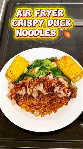 15 Minute Air Fryer Crispy Duck & Noodle Hack 🍗🍜