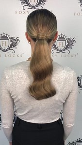 Our Remy clip in extension ponytails elevate your natural hair to give stunning thickness and length all the way from the base to the ends.  In a low ponytail style, see the difference between the 12 inch extension all the way up to the 26 inch. Which one are you choosing?  #hairextensions #clipins #remyhair #foxylocks #hairdo #blondehair #brownhair #hairtutorial | Official Foxy Locks Extensions | Facebook