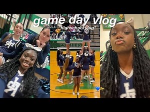GRWM for game day + highschool cheer vlog 🎀📣 *varsity cheerleader*