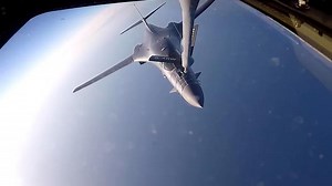 B-1 Bomber Aerial Refueling Time Lapse