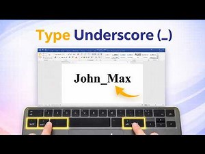How to Type Underscore (_) on Keyboard | Keyboard Shortcut Guide
