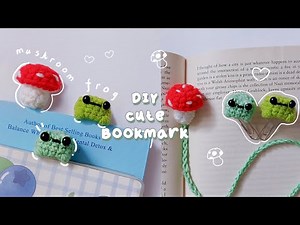 ♡ Crochet Frog+🍄 Bookmark Tutorial | also for Mini Keychains ♡