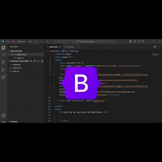 Carousel Bootstrap paso a paso (¡Rápido y simple!) #shorts