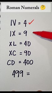 Roman Numerals Again,🫣🤔 #MathsMadeEasy #mathskills #fblifestyle | Mathtuto