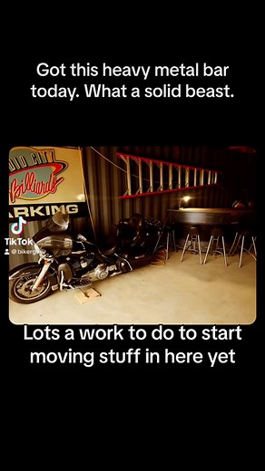 17K views · 336 reactions | Damn this metal/wood bar was the heaviest bar ever to pick up and move . The BikerGuru club house has a long way to go with construction before I bring stuff in but this beast had to be picked up ASAP. See ya this summer. | The Biker Guru | Facebook