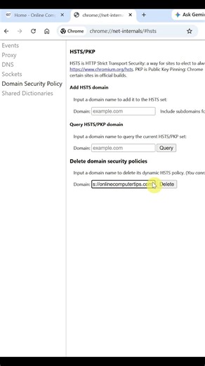 Fix the Not Secure Website Error in the Address Bar of Chrome or Edge