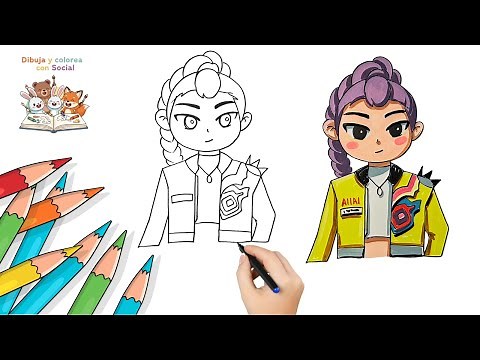 Cómo dibujar a Rumi de KPop Demon Hunters y colorear (Tutorial Estilo Webtoon)
