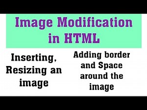 HTML - (Inserting, Resizing image, Adding border, Adding space around Image)