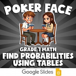Find Probabilities Using Tables POKER FACE Math Game | No Prep Grade 7 Review