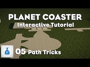 Planet Coaster: Interactive Tutorial Park [Ep 5] - Path Tricks, Plazas & Creating Smaller Steps