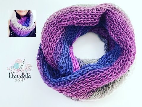 CROCHET Mandala Chainscarf / Loop / Scoodie super easy