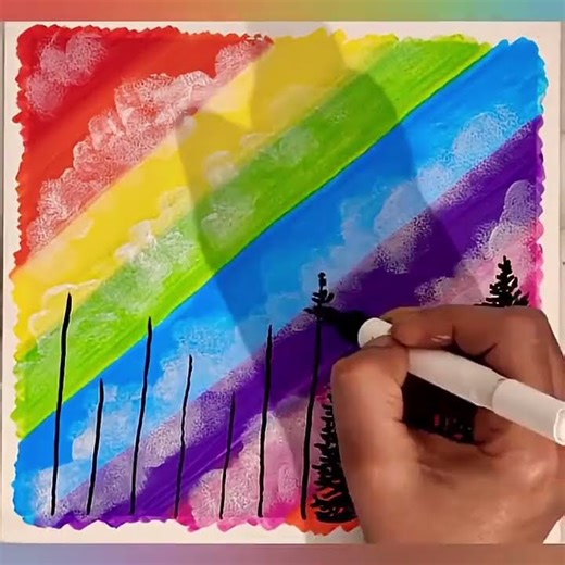 #Amazing arylic painting drawing beginners sayisfaying video step by step easy method #shorts