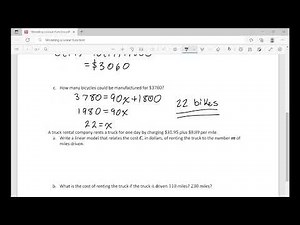 Modeling a Linear Function