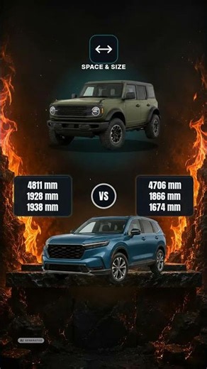 Ford Bronco vs. Honda CR-V | Outer Banks 335 PS all-wheel drive vs. Elegance 2WD (2026)