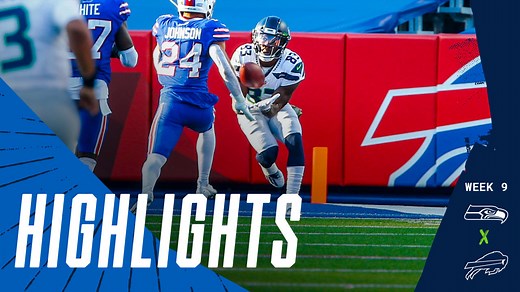 Russell Wilson Throws A 55-Yard TD Pass To David Moore Against Bills