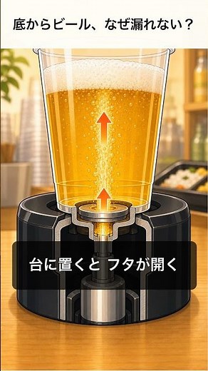 底からビール、なぜ漏れない？