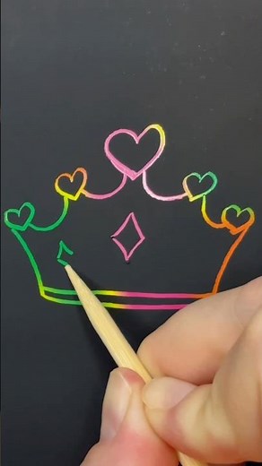 Easy crown drawing that actually looks amazing #drawing #tutorial #shorts