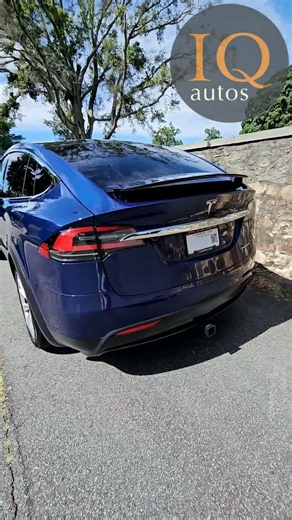 2021 Deep Blue Metallic Tesla Model X Long Range Plus Exterior Walk Around | @IQautos