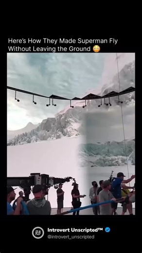 Introvert Unscripted™ on Instagram: "Ever wondered how Superman flew without ever leaving the ground? 🦸‍♂️💨 Back before CGI took over, filmmakers relied on clever camera tricks, green screens, wire harnesses, wind machines, and practical effects to create the illusion of flight. Actors like Christopher Reeve were suspended mid-air while background scenes moved behind them — making it feel like he was soaring through the skies. Movie magic at its finest — and it still holds up today. #Superman 