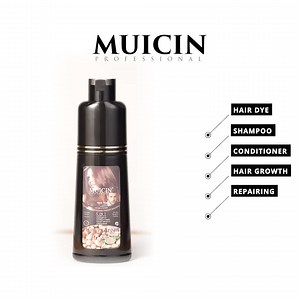 Enriched with the goodness of Argan Oil & Coffee Extracts, Muicin Germany Hair Color Shampoo Color covers grey hair and gives rich and vibrant color that lasts up to 5 weeks. The no-ammonia formula comes in an innovative, easy to use, dual chamber bottle which makes the hair colour shampoo’s application quick, convenient, and hassle-free. Simply apply and rinse off like a shampoo and enjoy beautiful Natural Black hair with Muicin Germany Hair Color Shampoo. | Muicin