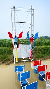 65M views · 496K reactions | red vs blue - who will dominate the water challenges and unpredictable levels ? wing swings, fierce rivalry and a finish that leaves the crowd stunned | SS Food Challenge | Facebook