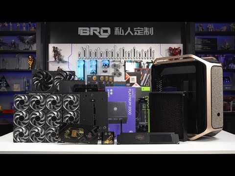 「BRO」4K Water Cooled PC Build Cooler Master COSMOS ALPHA With golden🧈🧈🧈🧈 #pcbuild