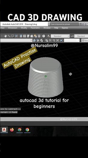 CAD 3D DRAWING | Make a Thread.