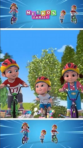 Meeko’s New Bike Adventure 🚴‍♂️ Ride with Max & Mia! #shorts #kidssong #kidsvideo #meekosfamily